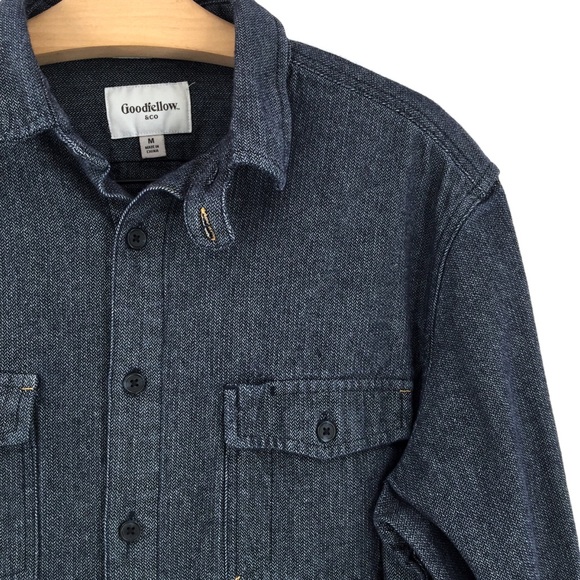 Co Herringbone Denim Shirt 